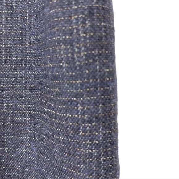 LAFAYETTE 148 Petite Blue Microplaid Wide Leg Wool Blend Trouser Pants Size 10 - Picture 5 of 6